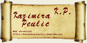 Kazimira Peulić vizit kartica